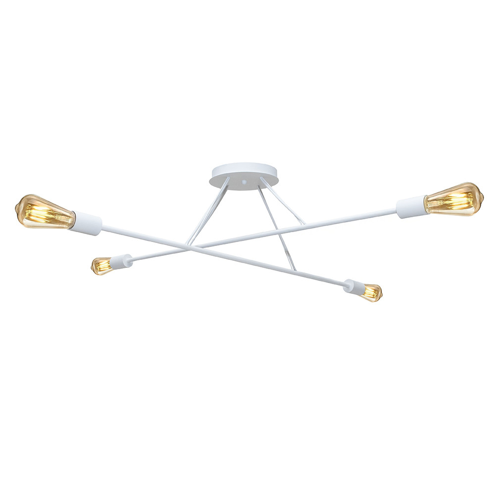 Люстра підвісна MSK Electric Asket під чотири лампи Е27 NL 10320-4 WH біла, фото 1