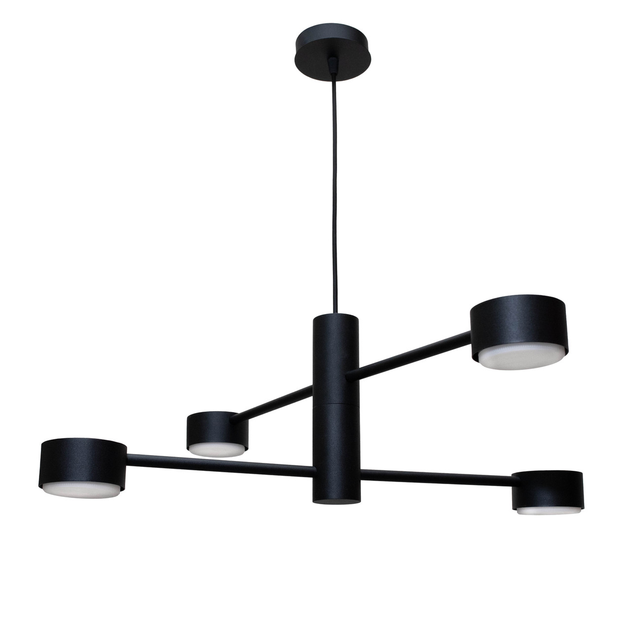 Люстра підвісна MSK Electric Copter на чотири плафони GX53 чорна NL 8043-4 BK, фото 1