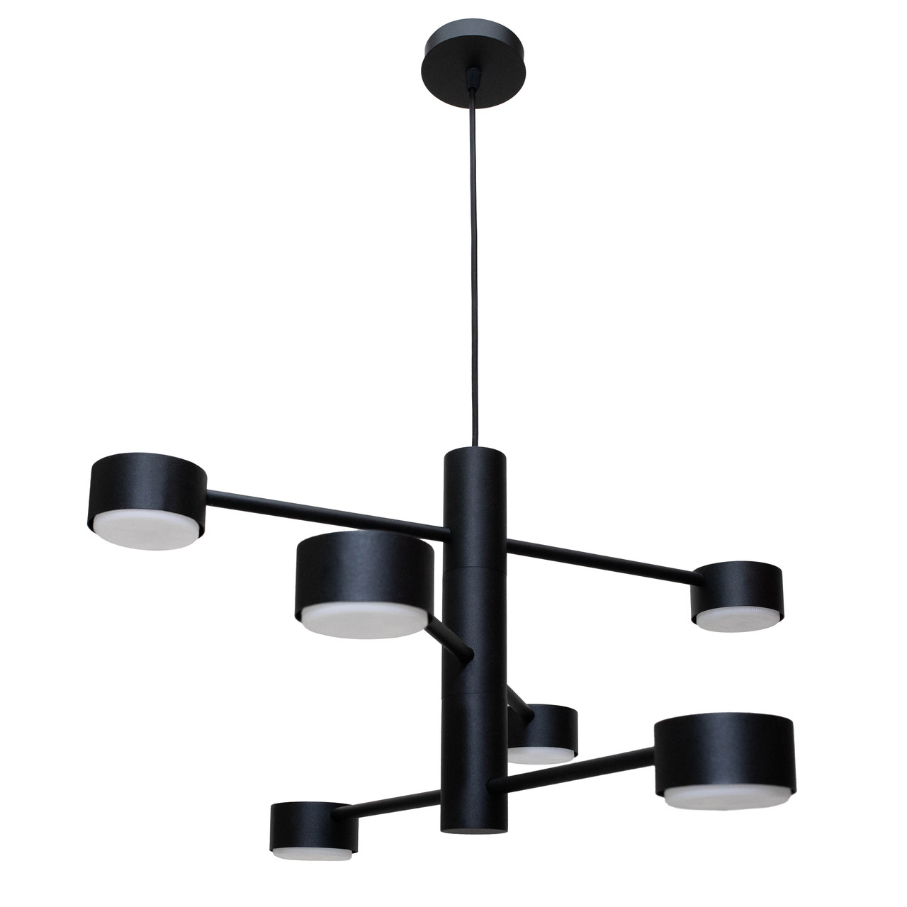 Люстра підвісна MSK Electric Copter на шість плафонів GX53 чорна NL 8043-6 BK, фото 1