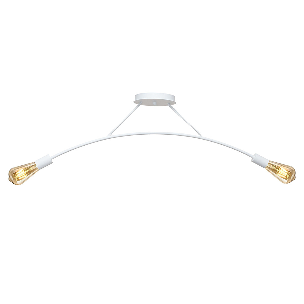 Люстра підвісна MSK Electric Orion на дві лампи Е27 NL 9832-2 WH біла, фото 1