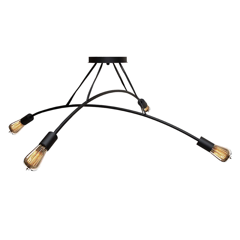 Люстра підвісна MSK Electric Orion на чотири лампи Е27 NL 9832-4 BK чорна, фото 1