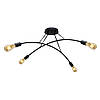 Люстра підвісна MSK Electric Orion на чотири лампи Е27 NL 9832-4 BK чорна, фото 3