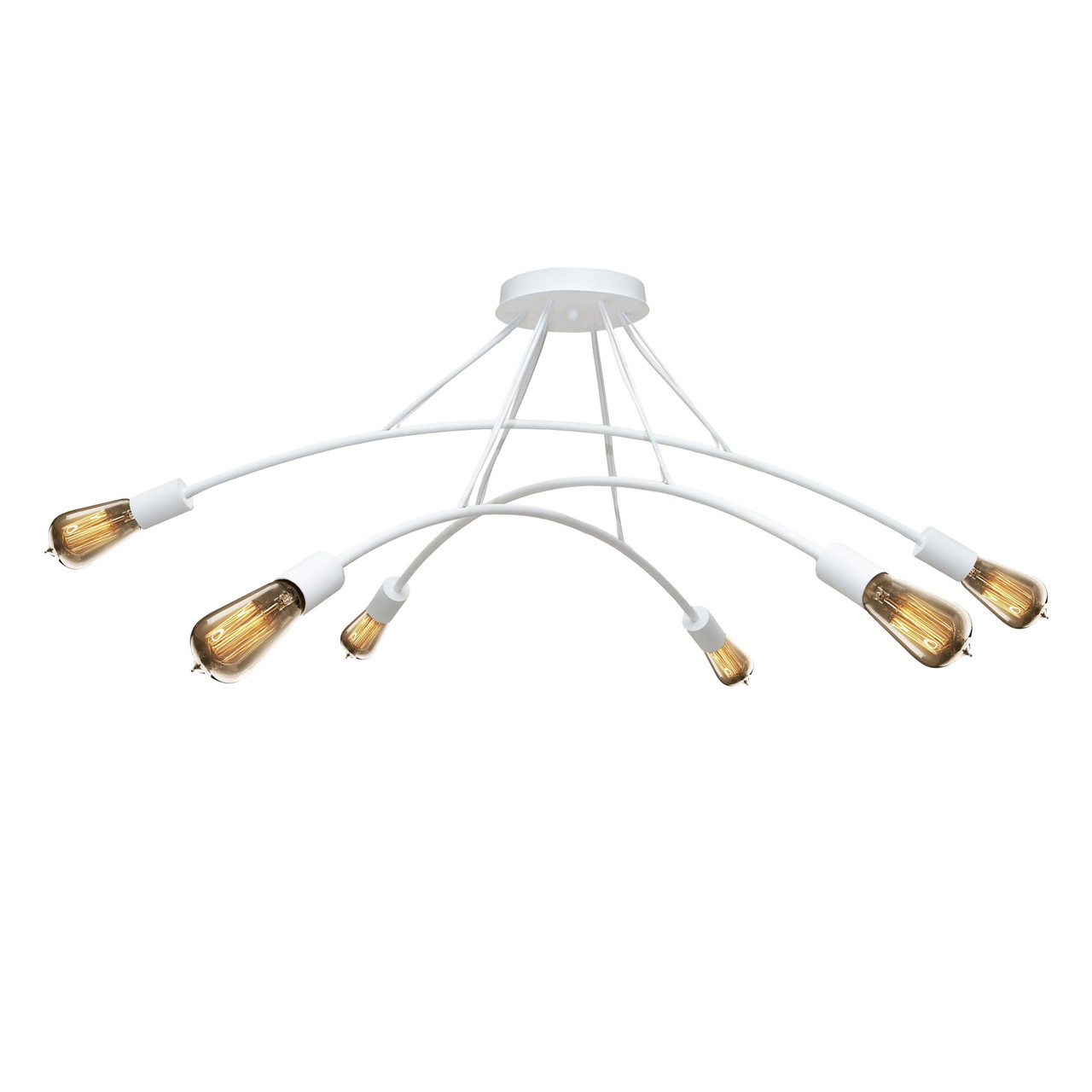 Люстра підвісна MSK Electric Orion на шість ламп Е27 NL 9832-6 WH біла, фото 1