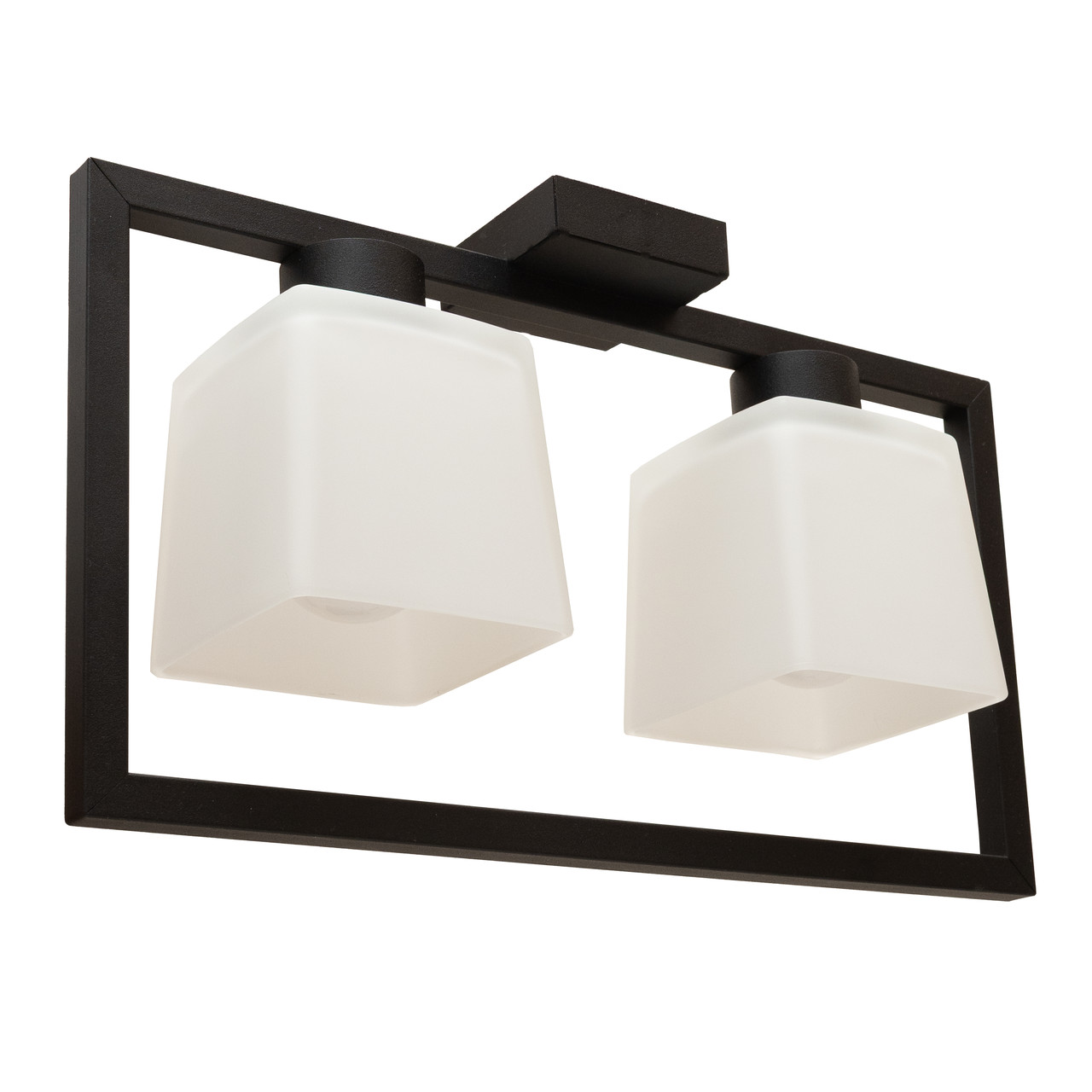 Люстра стельова MSK Electric Boston на два плафони під лампу Е27 NL 400230-2 BK, фото 1