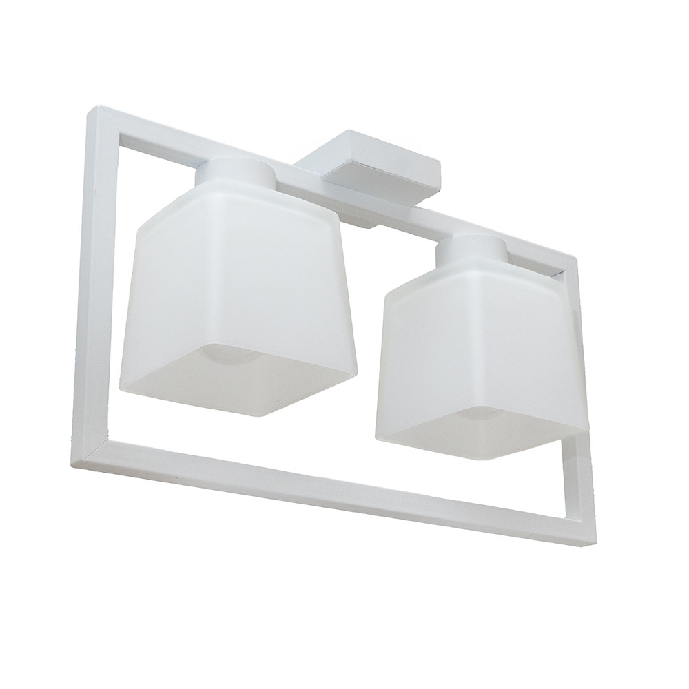 Люстра стельова MSK Electric Boston на два плафони під лампу Е27 NL 400230-2 WH, фото 1