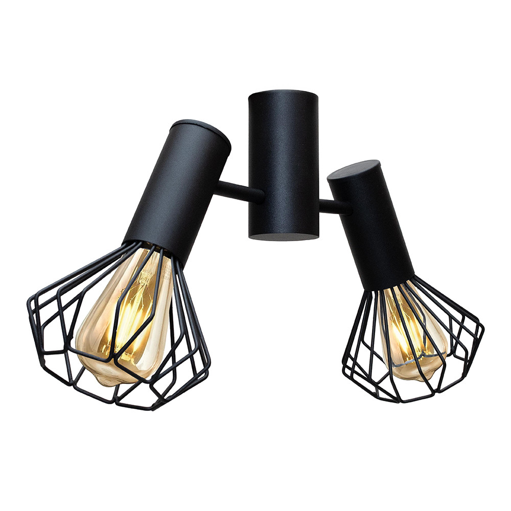 Люстра стельова MSK Electric Diadem під дві лампи Е27 NL 22154-2 BK, фото 1