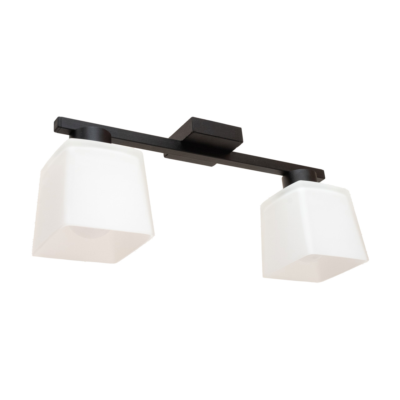 Люстра стельова на два плафони MSK Electric Sakura під лампи Е27 чорна NL 16510-2 BK, фото 1