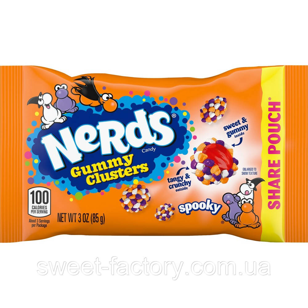 Жувальні цукерки Nerds Gummy Clusters Spooky 85g, фото 1