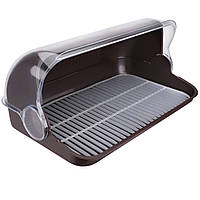 Хлібниця пластмасова коричнева Горизонт