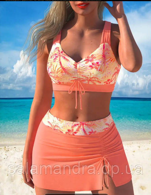 Купальник ошатний, жіночий роздільний комбінований колір М 46-48 р, фото 1