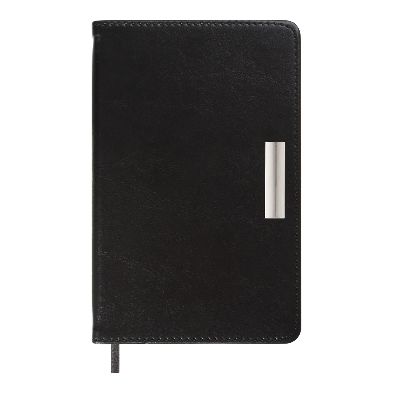 Щоденник датований BUROMAX 2026, ф.A6 SALERNO, чорний, штуч. шкіра, фото 1