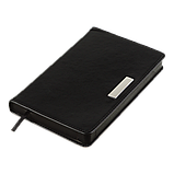 Щоденник датований BUROMAX 2026, ф.A6 SALERNO, чорний, штуч. шкіра, фото 2