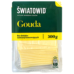 Сир нарізка гауда Святовід Swiatowid gouda 300g 10шт/ящ (Код: 00-00018167)
