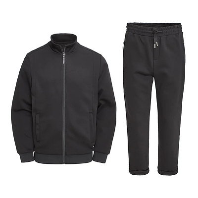 Чоловічий спортивний костюм бомбер чорний (XY30)