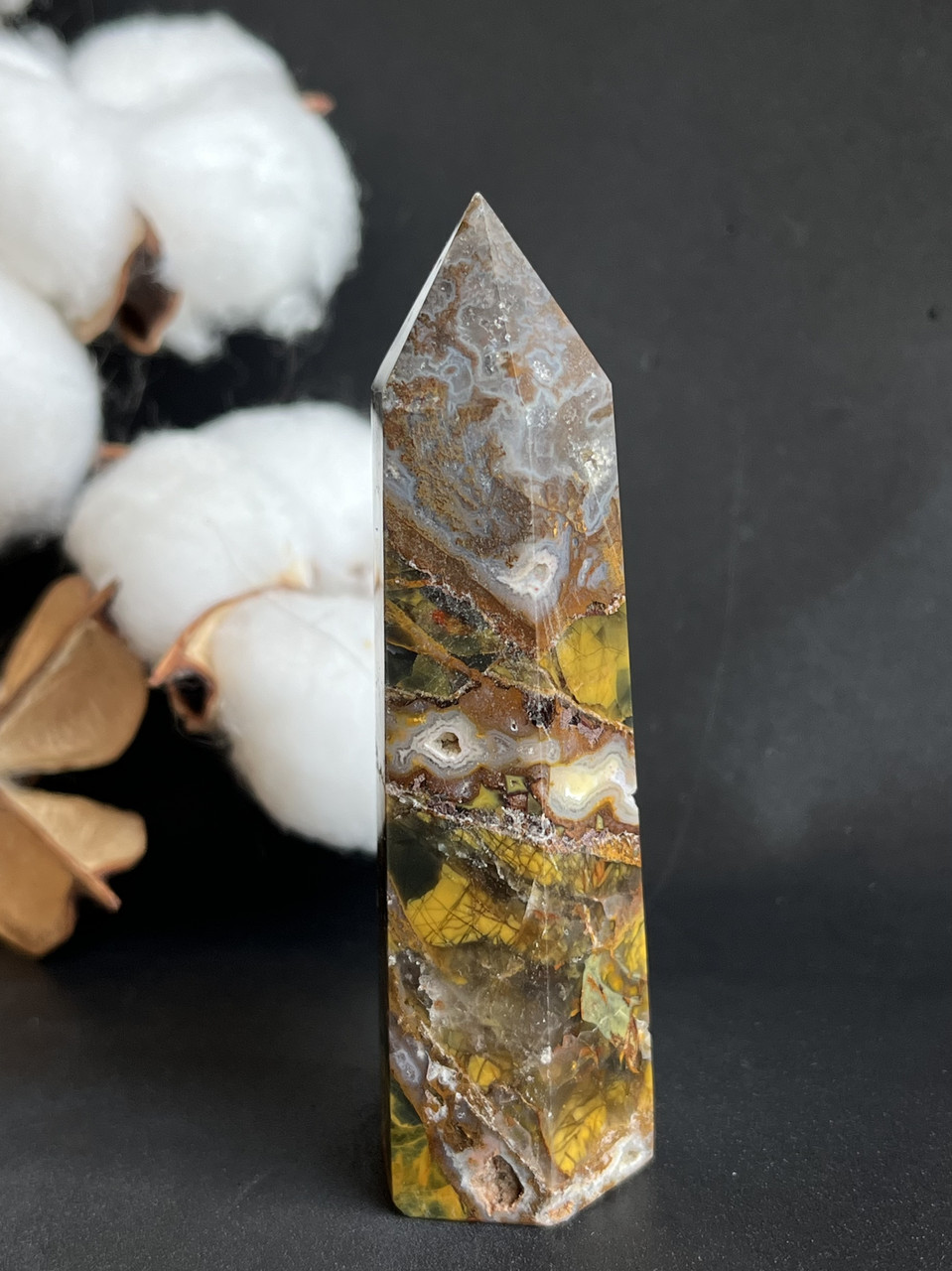 Натуральний агат обеліск з агату камінь агат «олівець" з агату., фото 1