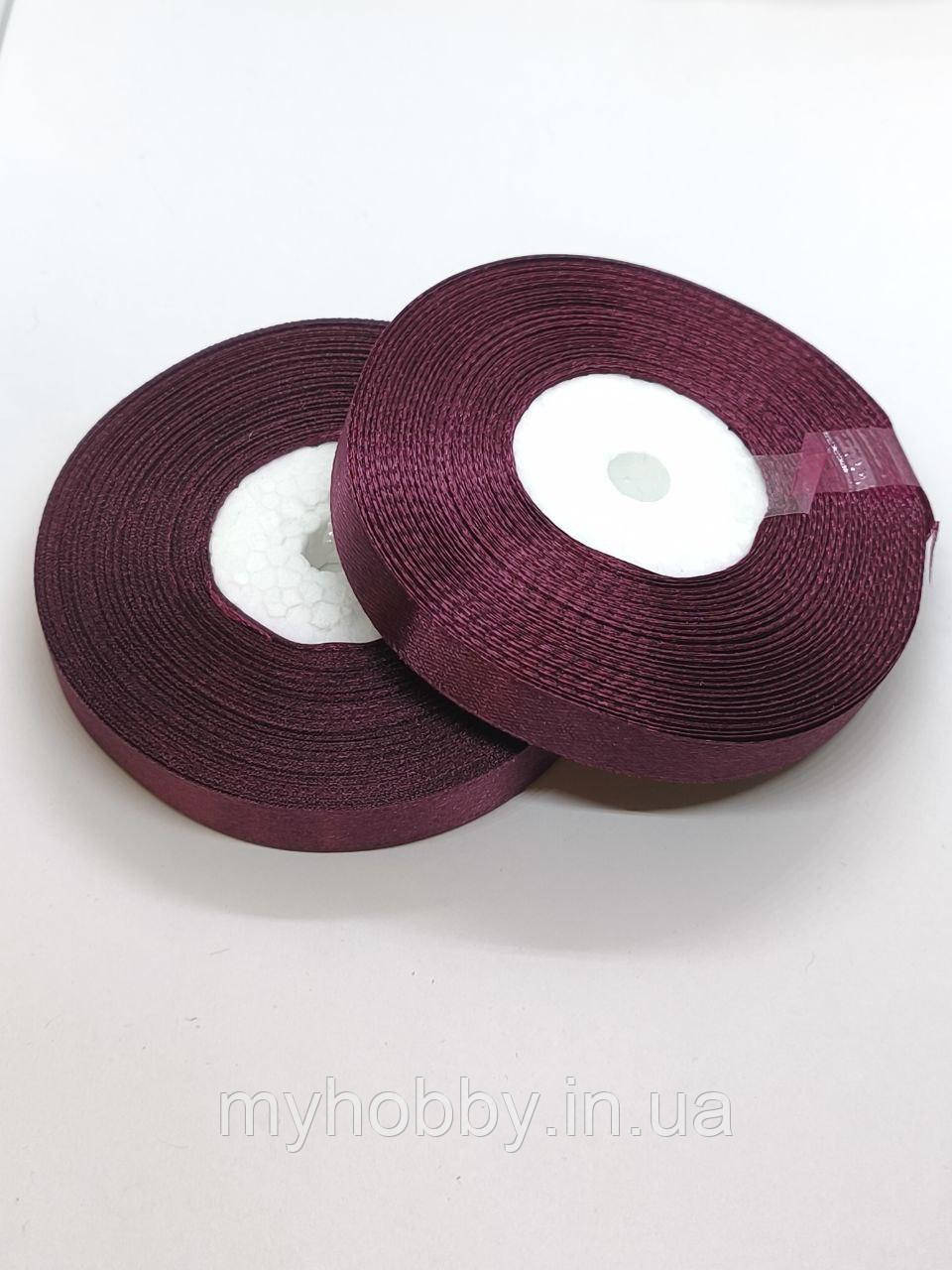 Атласна стрічка  1,2см -33м вишнева, фото 1