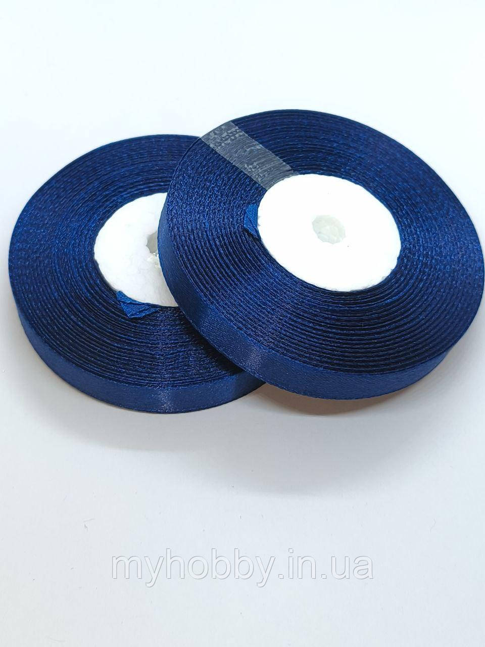 Атласна стрічка 1,2см -33м сапфірова, фото 1