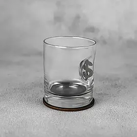 Склянка для віскі з доларом