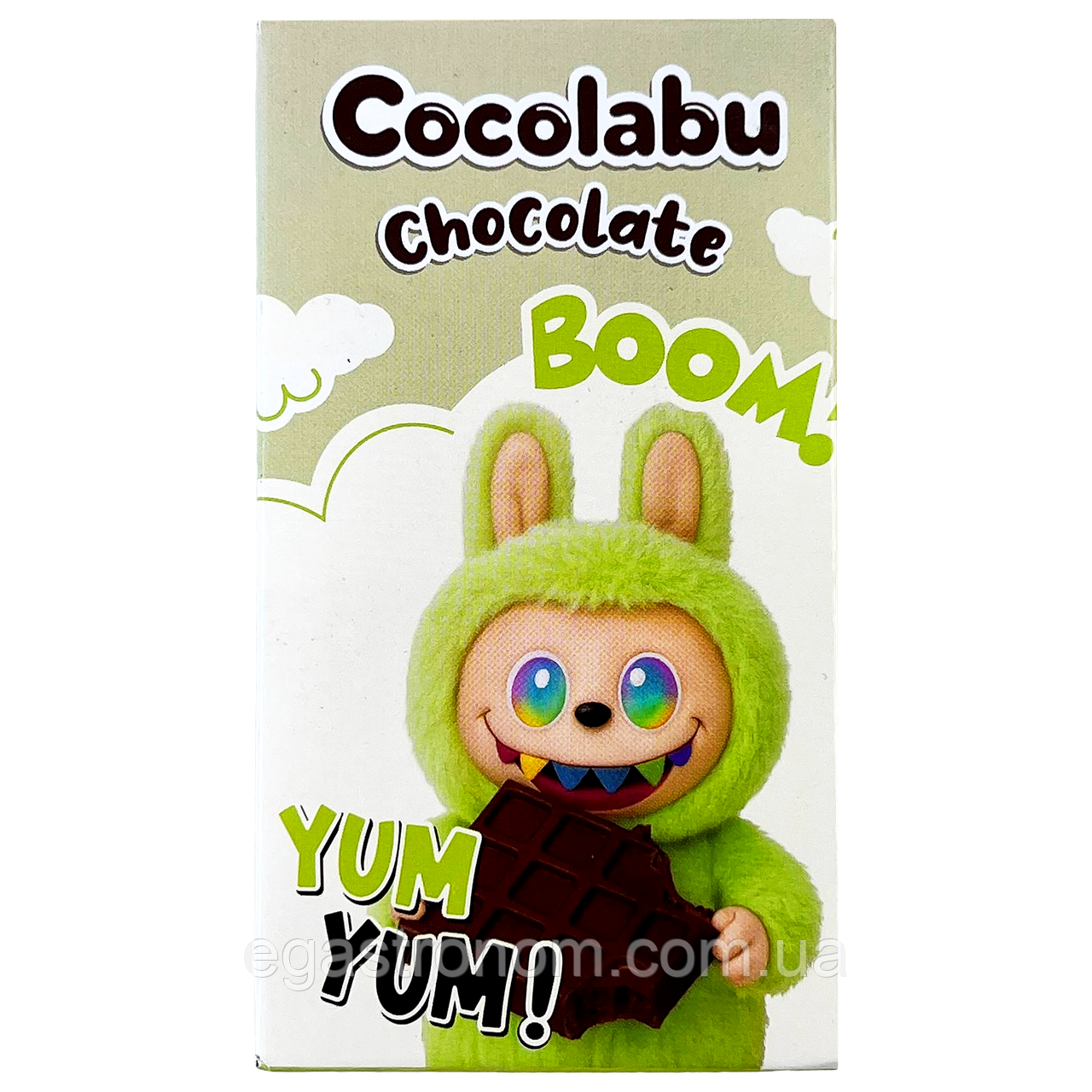 Шоколад молочний зелений Лабубу Labubu 70g 40шт/ящ (Код: 00-00018165), фото 1