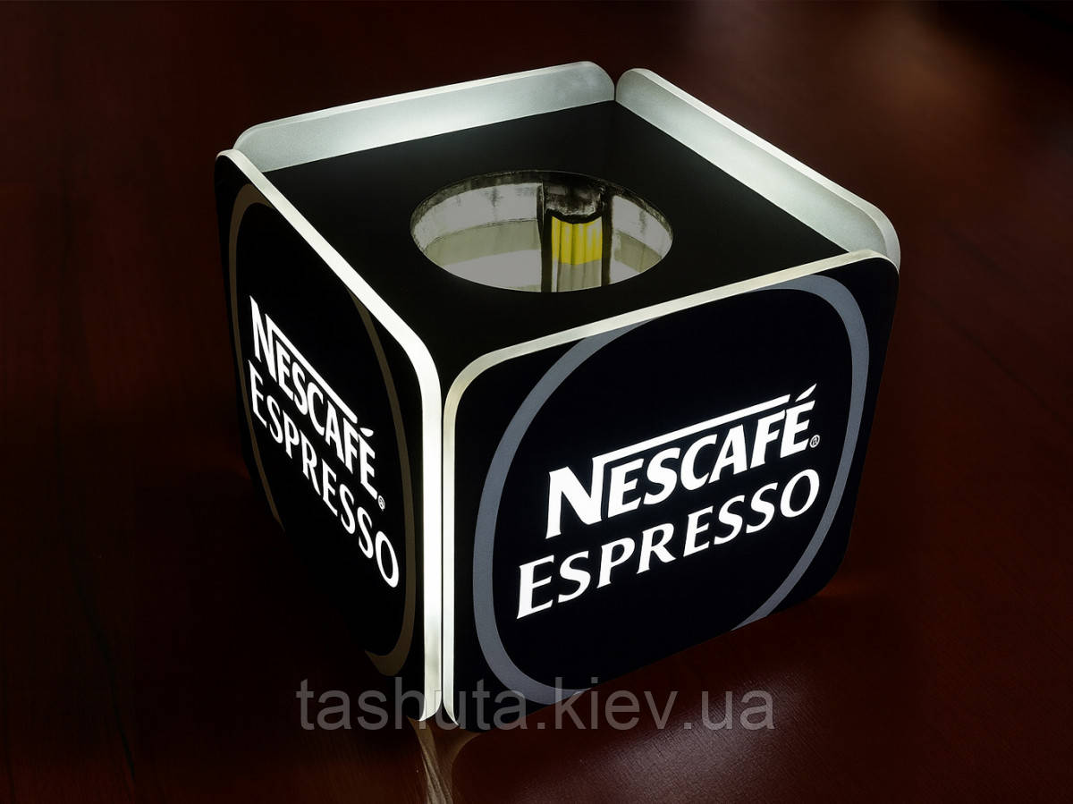 Световой кубик (насадка) на микрофон с логотипом Ташута  (37-10030)