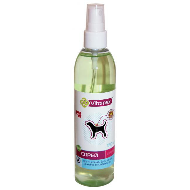 Вітомакс Vitomax Еко спрей від бліх і кліщів для собак і цуценят віком від 12 тижнів, 150 мл, фото 1