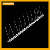 Шипы от птиц Jacopic 0,5м противоприсадные шипы для защиты фасадов и крыш от голубей и воробьев