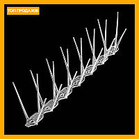 Шипы противоприсадные пластиковые Jacopic 0.33 м поликарбонат для защиты от птиц механическая защита от