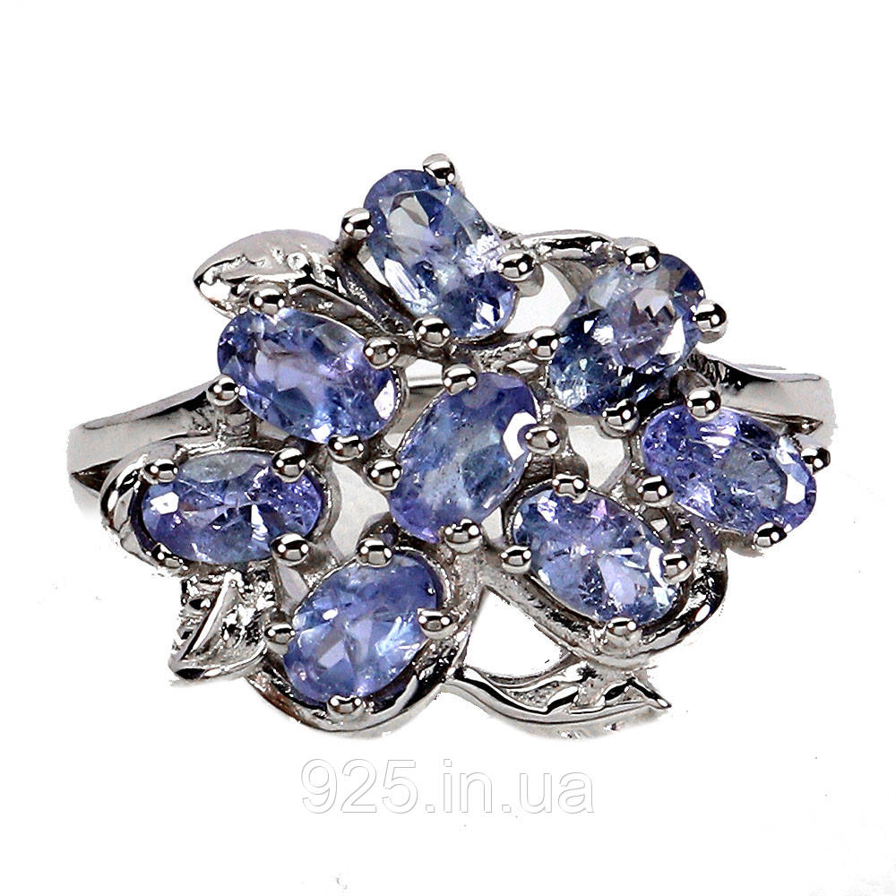 Каблучка. Натуральний танзаніт. Срібло 925., фото 1