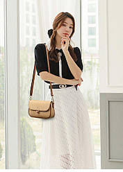 Сумка жіноча з натуральної шкіри жіноча коричнева маленька