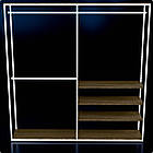 Стійка "PENELOPE ODISSEY" 2400х2430х480мм. Рейл вішало для одягу, стелаж поличний з вішалками та полицями, фото 3