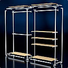 Стійка "PENELOPE ODISSEY" 2400х2430х480мм. Рейл вішало для одягу, стелаж поличний з вішалками та полицями, фото 2