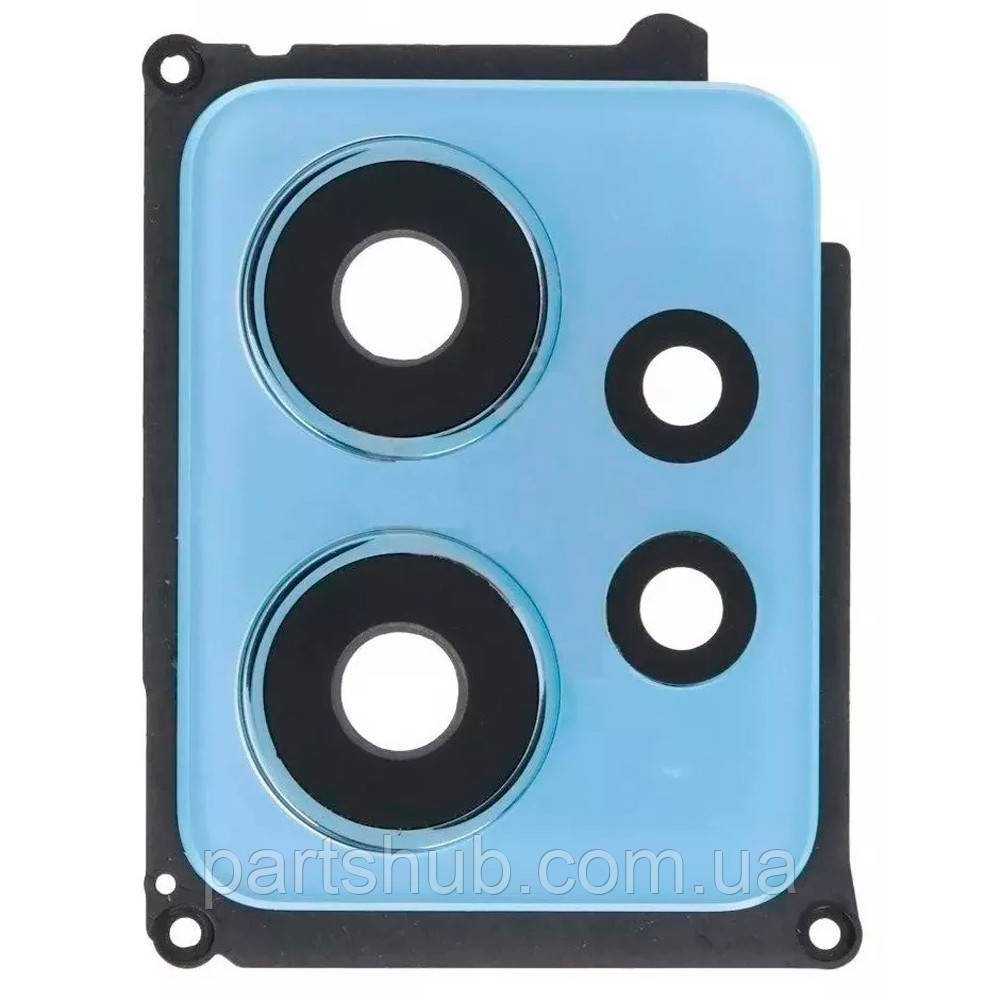 Скло камери Xiaomi Redmi Note 12 з блакитною рамкою, фото 1