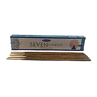 Seven Chakra premium incence sticks (Седьмая Чакра)(Satya) пыльцовое благовоние 15 гр.