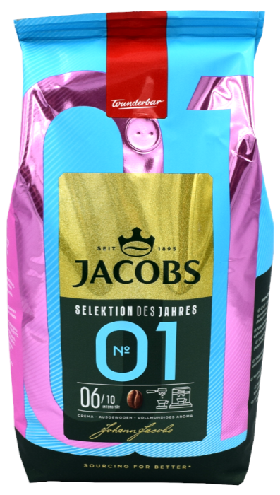 НОВИНКА 2025! Кава в зернах Jacobs #01 Selektion des Jahres 1000 г, Оригінал
(Jacobs Selection des Jahres 01) ніжна та вершкова