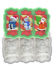 ЭКСКЛЮЗИВ! Силіконовий молд для ГІПСУ та ін "ВЕЛИКІ цукерки НОВОРІЧНІ - 2"