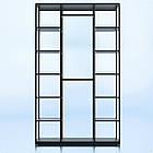 Стійка "PENELOPE ODISSEY" 2400х1530х480мм. Рейл вішало для одягу, стелаж поличний з вішалками та полицями, фото 3