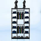 Стійка "PENELOPE ODISSEY" 2400х1530х480мм. Рейл вішало для одягу, стелаж поличний з вішалками та полицями, фото 5