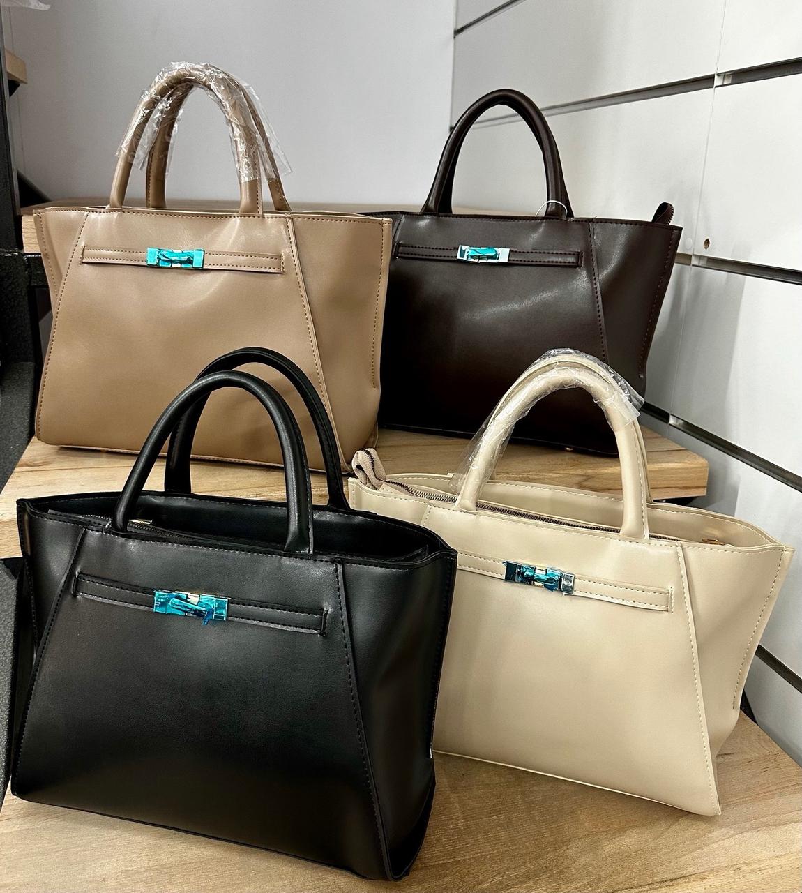 Жіноча сумка містка шопер 25*34 см на блискавці зі штучної шкіри Nata, фото 1