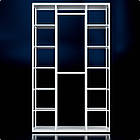 Стійка "PENELOPE ODISSEY" 2400х1530х480мм. Рейл вішало для одягу, стелаж поличний з вішалками та полицями, фото 3