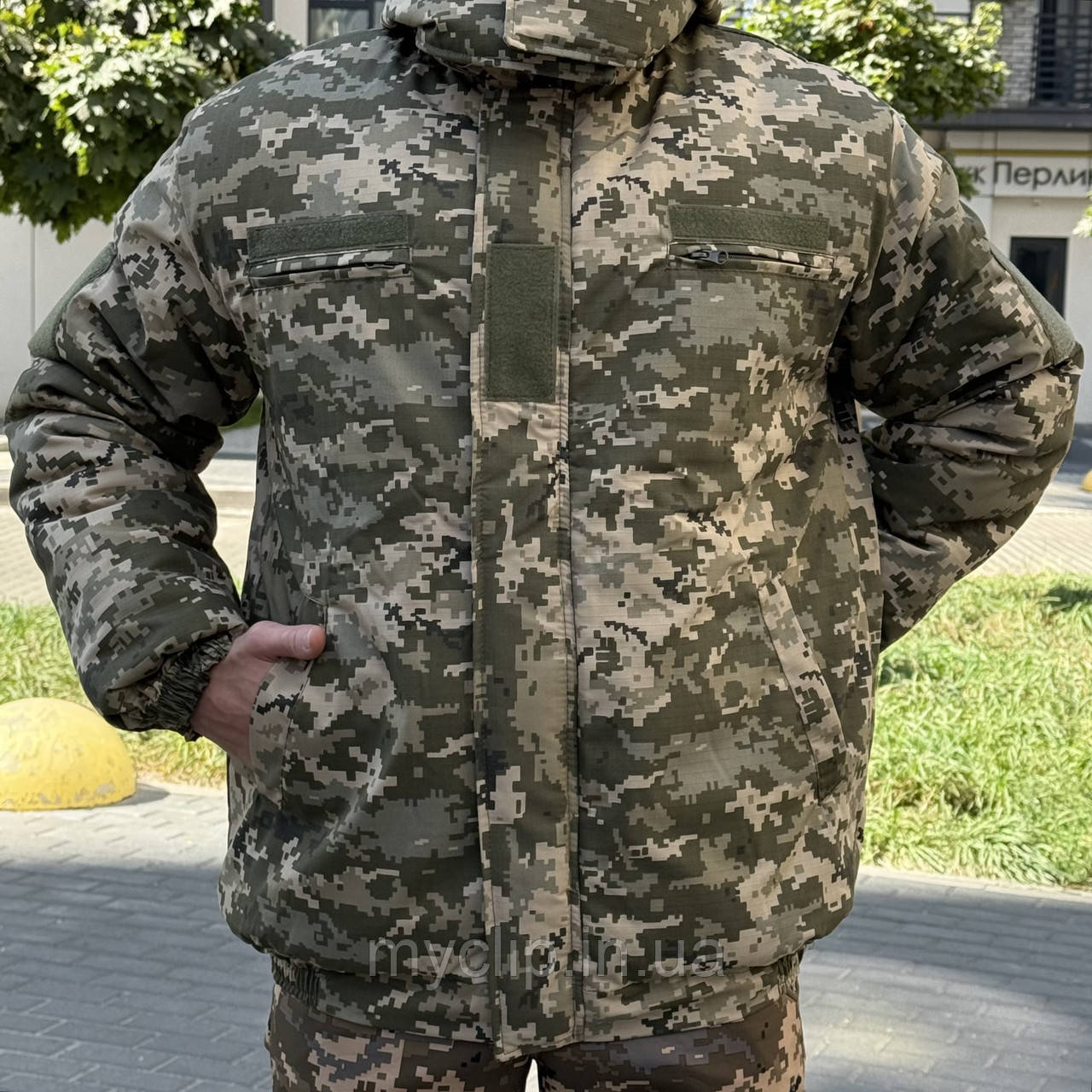 Бушлат зимовий піксель тактичний з резинкою. Якісний теплий військовий бушлат ЗСУ, фото 1
