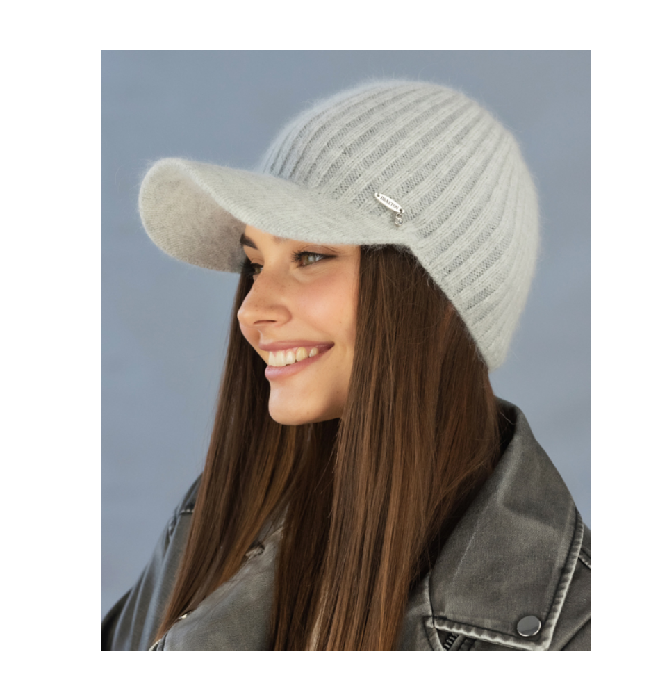 Бейсболка жіноча тепла світло-сіра Кокетка 887W, фото 1