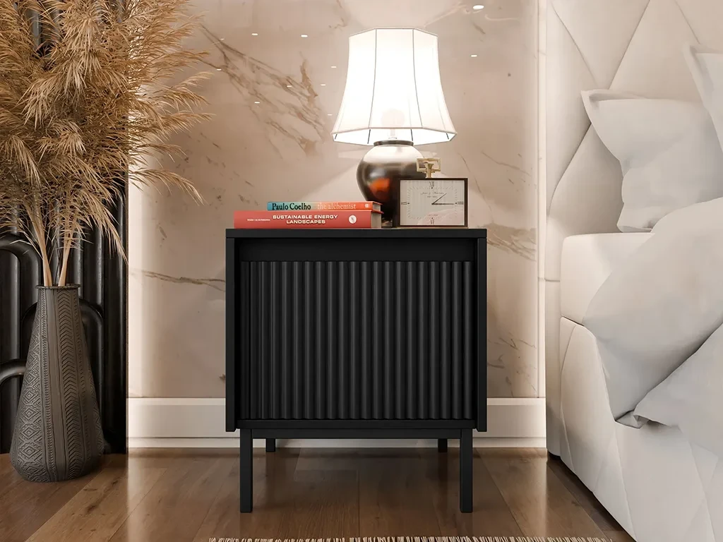 Приліжкова тумба Samker 1SZ, чорний, фото 1