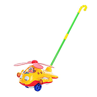 Іграшкова каталка Вертоліт 117136 на палиці  Жовтий