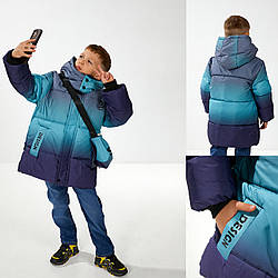 Дитяча зимова куртка "Холофайбер" для хлопчика "Фабричний Китай" Розміри: 7,8,9,10 років (29088)