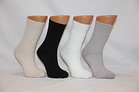 Женские носки высокие  в рубчик с кашемира НЛ 36-40 ассорти