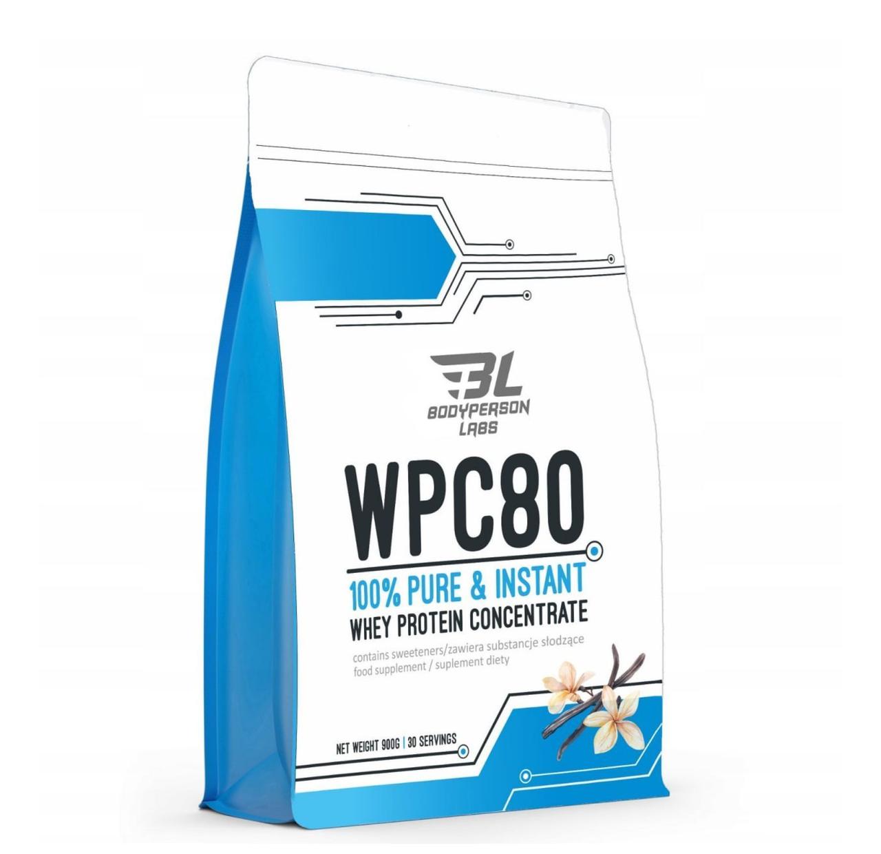 Протеїн Bodyperson Labs WPC80 Vanilla, 900 г, фото 1