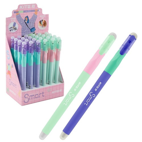 Ручка Kite Smart 5 "пиши-стирай" гелева синя 0,5 мм. К23-098-2, фото 1