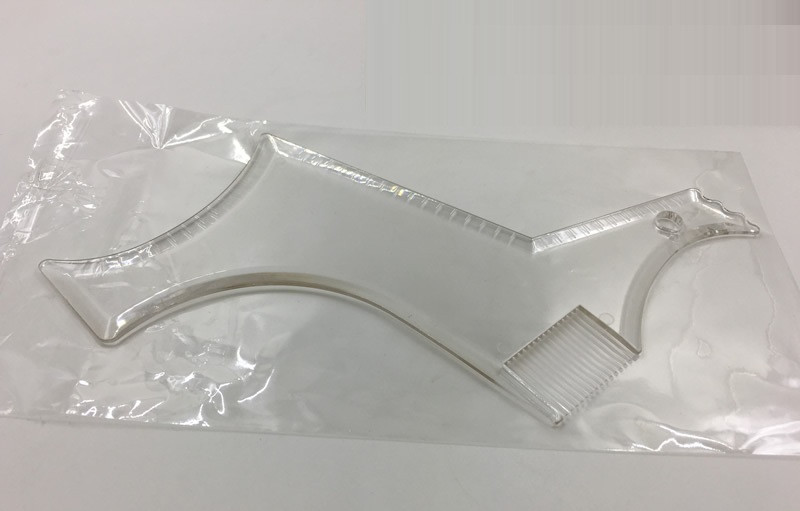 Гребінець-шаблон для контуру бороди професійний трафарет, фото 1