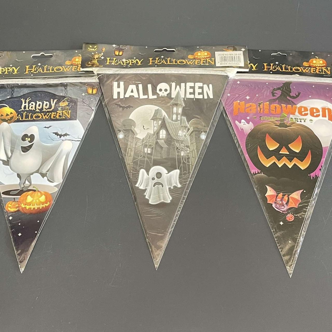 Гірлянда - прапорці на Хелловін, мікс, Гирлянда-флажки на хэллоуин, фото 1