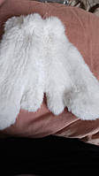 Білі рукавиці, рукавиці норкові. Хутряні рукавиці з хутра норки Color: white